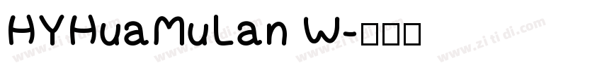 HYHuaMuLan W字体转换